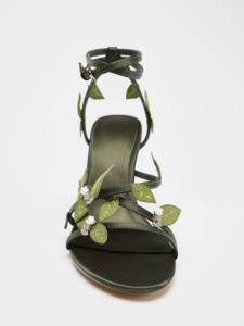 ZA Scarpe Estive di Alta Qualità per Donna, Nuovi Sandali con <span class=keywords><strong>Tacco</strong></span> Alto Verde e <span class=keywords><strong>Oro</strong></span> con Decorazioni Floreali, Alla Moda e Versatili - Product Image 4