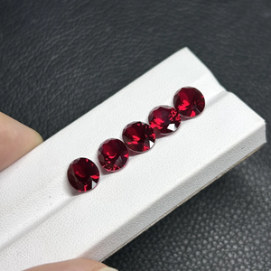 Corte ovalado 3x5mm a 13x18mm 8 # Corindón sintético <span class=keywords><strong>rojo</strong></span> <span class=keywords><strong>oscuro</strong></span> Paloma Sangre <span class=keywords><strong>Rojo</strong></span> Rubí Piedras preciosas sueltas - Product Image 2