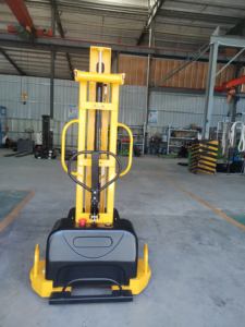 Gran oferta, 500kg, 1000kg, cargador de paletas de autoelevación, semieléctrico, fácil de cargar, apilador portátil de autocarga - Product Image 2