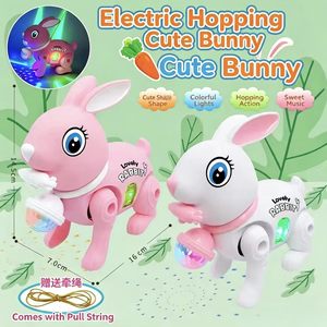 Giocattolo Musicale Educativo per Bambini a Forma di Coniglio con Proiezione, Luci e Musica, in Plastica, Funzionamento a Batteria - Product Image 2
