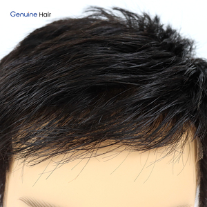 Parrucchino Traspirante in Pizzo Completo per <span class=keywords><strong>Uomo</strong></span>, 100% Capelli Umani Naturali, Densità 130%, Nero, Sistema di Sostituzione Invisibile - Product Image 3