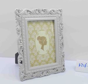 Vintage Baroque Resin <strong>Photo</strong> <strong>Frame</strong>, <strong>Ornate</strong> Carved Antique Silver Picture <strong>Frame</strong> for Home Decor - Product Image 2