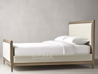 Nouvelle arrivée tissu de lit d'intérieur pour la maison meubles de salon Queen King Size lit en bois personnalisé