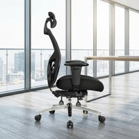 Chaise de bureau exécutive robuste avec dossier inclinable de 135 à 140 degrés, accoudoirs réglables et soutien lombaire