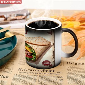 Magic Color Changing <b>Ceramic</b> Mug 11oz Heat Sensitive Frosted Black Daily Office Tea Drinking <b>Cup</b> - Product Image 5