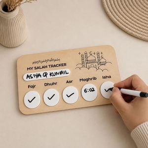 Décoration de maison pour le Ramadan, calendrier quotidien en bois, rappel musulman, cadeau Eid Mubarak, suivi de la prière islamique - Product Image 2