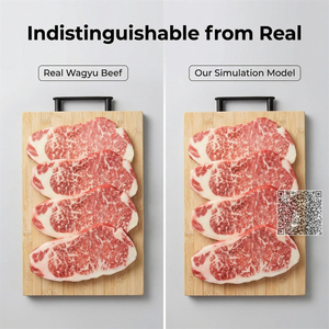 Maqueta de carne de res Wagyu artificial Premium Simulación de carne realista para restaurantes de Artes Culinarias e industria alimentaria - Product Image 2