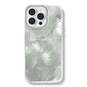 Custodia per telefono verde menta gradiente per <span class=keywords><strong>IPhone</strong></span> 16 15 14 13 12 11 Pro 15 16 Plus trama vortice placcato in argento - Product Image 5