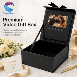 Invitación <span class=keywords><strong>de</strong></span> Boda <span class=keywords><strong>de</strong></span> Lujo Superlieur, Regalo <span class=keywords><strong>de</strong></span> Aniversario, Pantalla IPS <span class=keywords><strong>de</strong></span> 7 Pulgadas con Reproducción Automática, Interruptor Magnético, Impresión CMYK, Caja <span class=keywords><strong>de</strong></span> <span class=keywords><strong>Video</strong></span> <span class=keywords><strong>de</strong></span> 7 Pulgadas - Product Image 1