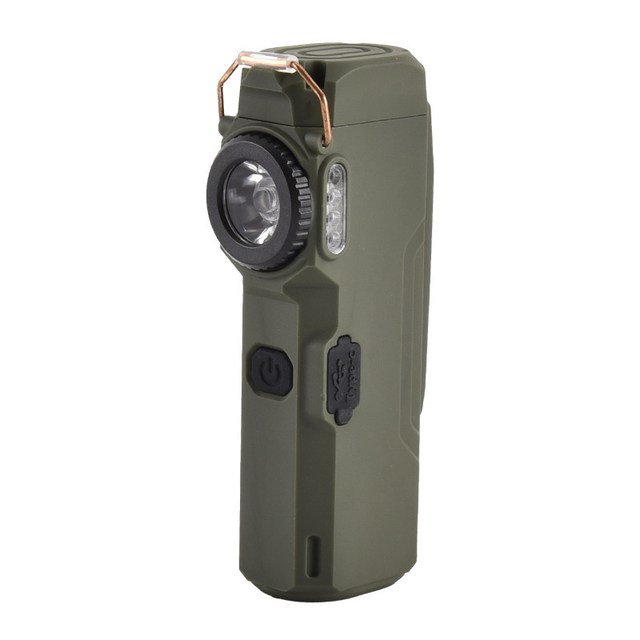 Outdoor Camping Hiking Type-C Rechargeable Smoke Lighter Flashlight Windproof Mini Arc Ignition Portable Pen Clip Lamp
