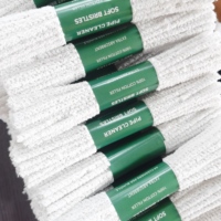 Brosses de nettoyage coniques droites en coton blanc avec noyau métallique de 3,5 mm, absorbantes, pour pipes à tabac et vaporisateurs d'herbes