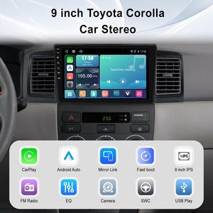 Autoradio Linux 9 pouces Rhythm avec prise en charge de la caméra AHD, radio FM, réglage de l'égaliseur, CarPlay sans fil, Android Auto pour <span class=keywords><strong>Toyota</strong></span> <span class=keywords><strong>Corolla</strong></span> 2004-2008 - Product Image 3