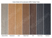 Lames composites WPC 100*50 mm pour façade de centre commercial, architecture, persiennes verticales, tubes de protection, poutre WPC, tube carré WPC