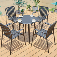 Ensemble de table basse d'extérieur en aluminium Juecheng, chaises de jardin en métal, ensemble de chaises de jardin