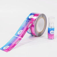 Étiquettes autocollantes transparentes personnalisées imprimées à chaud en vinyle en rouleau pour flacon de gloss ou sérum cosmétique de marque