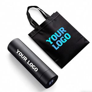 Wholesale Advertising Business Promo Gift Cup Custom Logo Stainless Steel 500ml LED Temperature Display Smart <b>Water</b> <b>Bottle</b> - Product Image 1