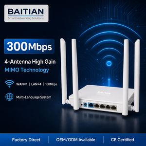 Router Wireless BATIAN BT-F6 300Mbps Wi-Fi 2.4G per Casa con 4 Porte LAN 	 4 Antenne / Alto Guadagno, Supporto OEM/ODM, Multilingue - Product Image 2