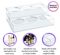 Organisateur de rangement de Bar à domicile porte-bouteilles en acrylique présentoir de vin étagère pour le vin Soda sirop bière