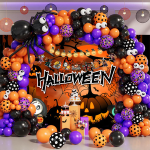 Set <span class=keywords><strong>di</strong></span> Halloween personalizzato <span class=keywords><strong>di</strong></span> Film <span class=keywords><strong>di</strong></span> alluminio in lattice arancione rotondo <span class=keywords><strong>palloncini</strong></span> <span class=keywords><strong>di</strong></span> zucca <span class=keywords><strong>ragno</strong></span> per la decorazione <span class=keywords><strong>di</strong></span> Halloween e festa <span class=keywords><strong>di</strong></span> compleanno - Product Image 1