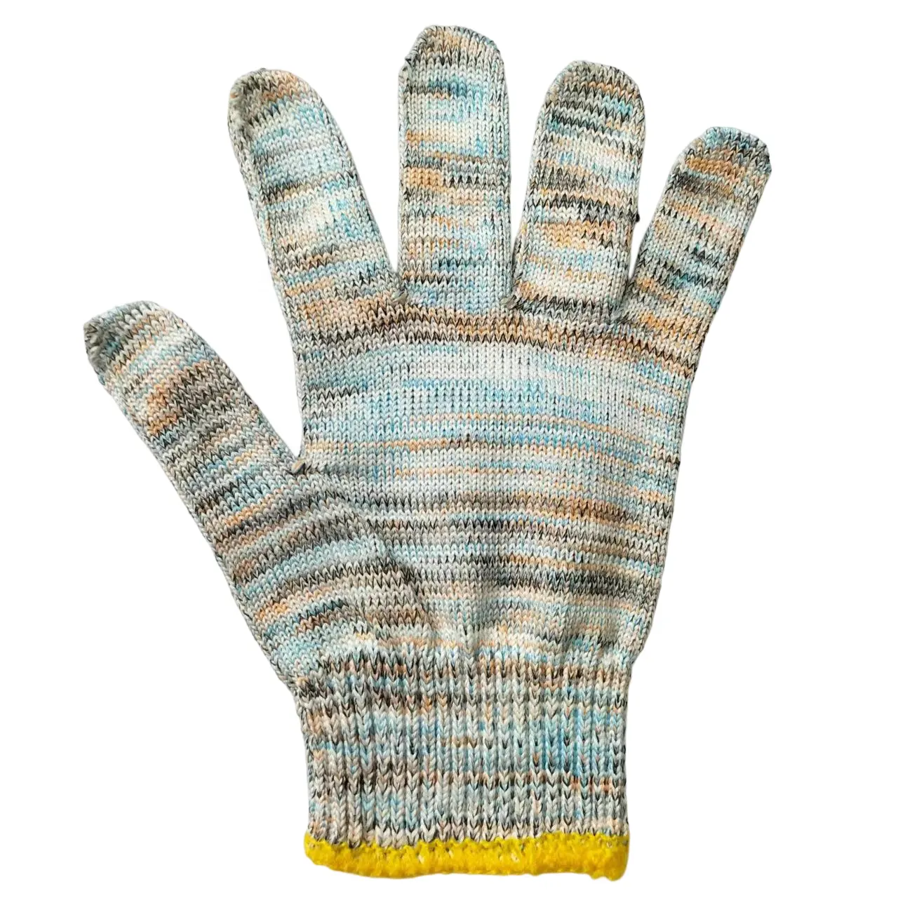 High Quality Mixed Color 500g Nylon Knitted Safety Working Colored Cotton Yarn Gloves For Construction Work
