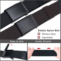 Ceinture tactique en nylon légère et résistante à l'usure, ceinture élastique extensible pour hommes, durable, pour activités de plein air, golf, ceintures tactiques décontractées