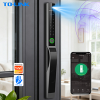 Cerradura Inteligente Digital Electrónica Tolink a Prueba de Agua con Reconocimiento Facial 3D, Huella Dactilar, Código, Wifi Tuya y Aplicación TTlock para Puerta de Aluminio