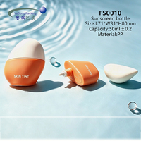 Flacon vide unique pour crème solaire 50 ml, mini pulvérisateur en forme de cœur, emballage cosmétique en plastique sérigraphié