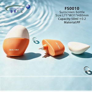 Flacon Vide Unique pour Crème Solaire 50ml, Mini Contenant en Plastique en Forme de Cœur pour Lotion, Emballage Cosmétique - Product Image 1
