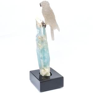 Hot Selling Hand <b>Carving</b> Brazilian Raw Stone Smoky Quartz/Tourmaline White Art & Colectible <b>Owl</b> For Art Collection - Product Image 5