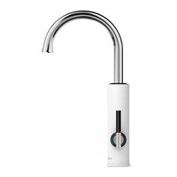 Robinet chauffe-eau électrique Briwellna 220V 3200W ABS blanc à LED avec chauffage instantané de l'eau chaude pour la cuisine et l'extérieur
