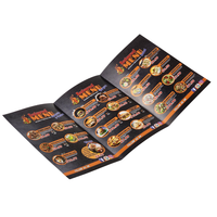 Impression de menus en papier pour restaurants de restauration rapide en gros personnalisés, impression de prospectus, impression en trois volets