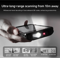 Escáner de Códigos de Barras Android IP67, PDA Resistente de Mano con 5050mAh, 4G, WiFi, Colector de Datos, Escáner 1D, 2D y QR para Sistema de Gestión de Inventario