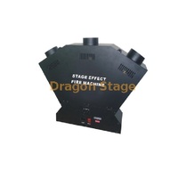 Machine à flammes Dragonstage DF-17 à 3 têtes, contrôle DMX-512, hauteur de pulvérisation 1-2m, puissance 180W, AC110V/220V pour effets spéciaux de scène