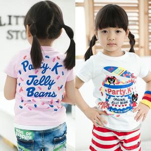 T-shirt décontracté à manches courtes pour filles, imprimé de dessins animés, vente en gros en ligne, provenant d'un fournisseur chinois - Product Image 2