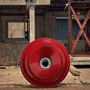 Assemblage de <span class=keywords><strong>roue</strong></span> de 8 pouces <span class=keywords><strong>brouette</strong></span> 4 \ "pneu pneumatique jante en acier métal non plat jardin chariot pelouse camion à main-0.5 \" 0.625 \ "roulement - Product Image 6