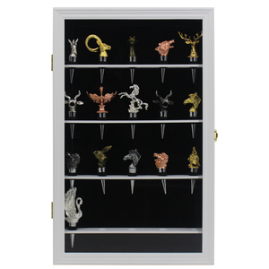 Présentoir mural de luxe personnalisé pour bouchons de vin, vitrine avec porte en verre pour accessoires de bar et cadeaux - Product Image 1