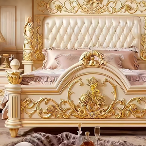 <span class=keywords><strong>Cama</strong></span> Moderna de Madera Maciza <span class=keywords><strong>Estilo</strong></span> Británico Europeo-Americano, <span class=keywords><strong>Cama</strong></span> Matrimonial <span class=keywords><strong>Estilo</strong></span> Inglés para Recámara Principal - Product Image 2