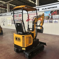 Excavator Mini Crawler HDL QH12-3, Kedalaman Penggalian 1700mm, Bucket 0.03m, Mesin Hidrolik Koop Engine untuk Lanskap