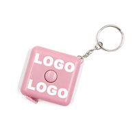 Règle carrée rétractable avec logo personnalisé, chaîne de 1,5 m, ruban à mesurer en plastique, mini outil de mesure promotionnel portable