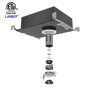 Lumière descendante ronde anti-éblouissement 3000K 4000K 6000K, spots encastrés au <span class=keywords><strong>plafond</strong></span>, 10W 15W/18W, <span class=keywords><strong>noir</strong></span> et blanc, LED pour projet - Product Image 4