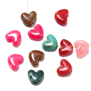 Acrylic Heart <b>Beads</b> 10mm Loose <b>Beads</b> For Jewelry Making DIY Craft Supplies - Product Image 4