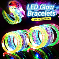 Gelang LED Akrilik Grosir, Gelang Bercahaya Menyala untuk Pesta Neon, Konser, Acara Rave