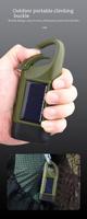 Linterna solar de manivela para emergencias al aire libre, mini lámpara de mano autogeneradora