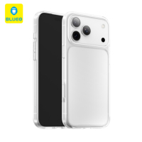 Coque BLUEO Crystal Plus antichoc transparente en TPU et PC avec design armure électroplaquée pour 18 Pro Max – Vente en gros