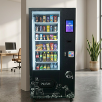 Distributeur automatique de snacks à écran tactile LCD numérique, lecteur de cartes compatible SDK, surveillance à distance, conformité ADA pour les aliments et les boissons