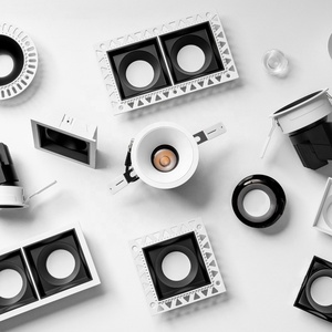 Hot-bán chống chói Downlight vòng vuông TRIM và trimless recessed ánh sáng LED COB có thể điều chỉnh xuống ánh sáng - Product Image 4