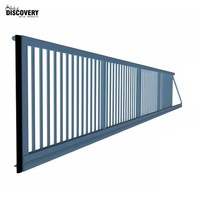 Porte coulissante en porte-à-faux en aluminium pour portail d'entrée système moderne grande porte coulissante en porte-à-faux automatique pour maison ou usine