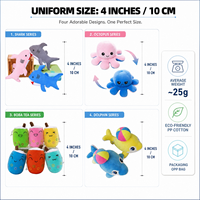 Cartone animato Super morbido delfino sigillo peluche ciondolo animale marino granchio portachiavi borsa ornamento compleanno consolatore sostenibile 18cm