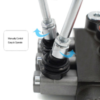 Vanne de commande directionnelle manuelle monobloc DCV40 50L-Min à 2 leviers, personnalisée pour chariot élévateur, chargeur, assainissement