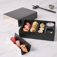 Scatola Bento per Sushi di Grado Alimentare all'Ingrosso con Vasetto per Salsa, Stile Cassetto, Confezione da Asporto per Ristoranti di Sushi e Catering